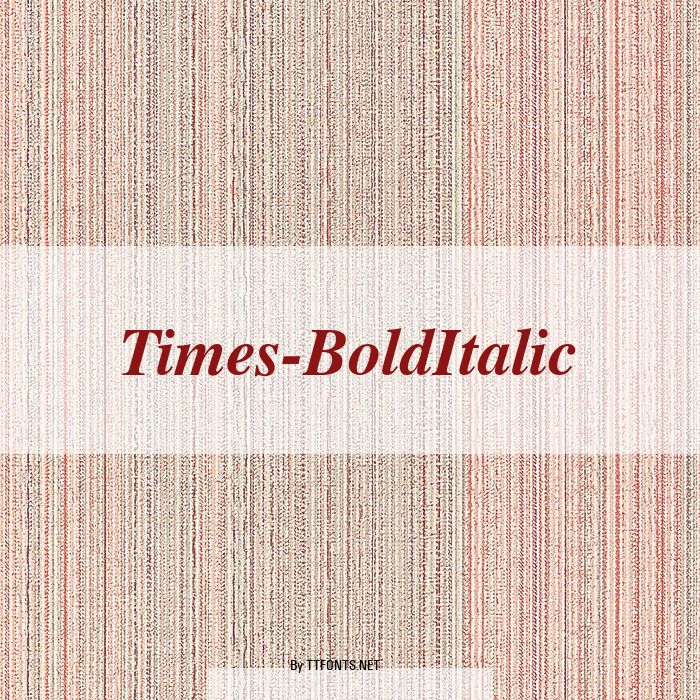 Times-BoldItalic example