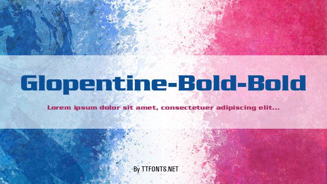 Glopentine-Bold-Bold example