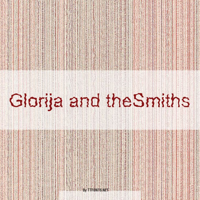 Glorija and theSmiths example