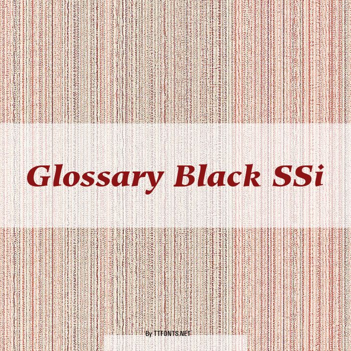 Glossary Black SSi example