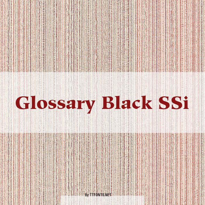 Glossary Black SSi example