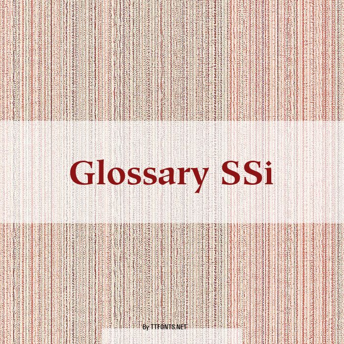 Glossary SSi example