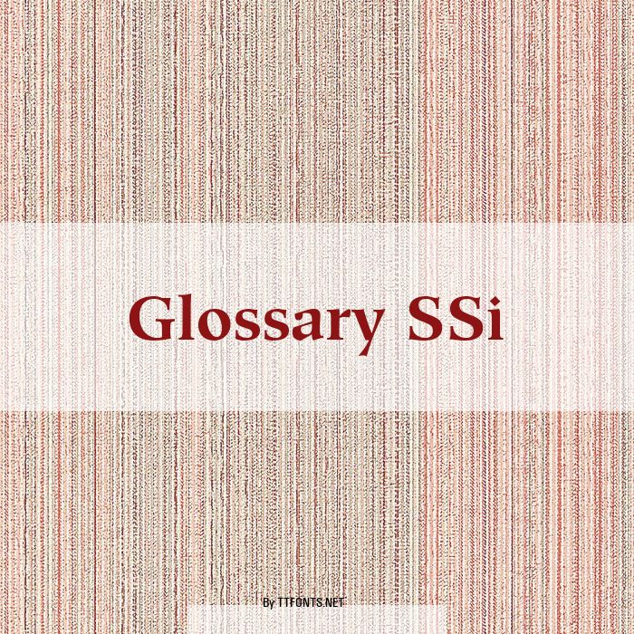 Glossary SSi example