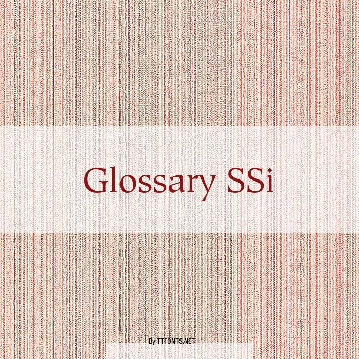 Glossary SSi example