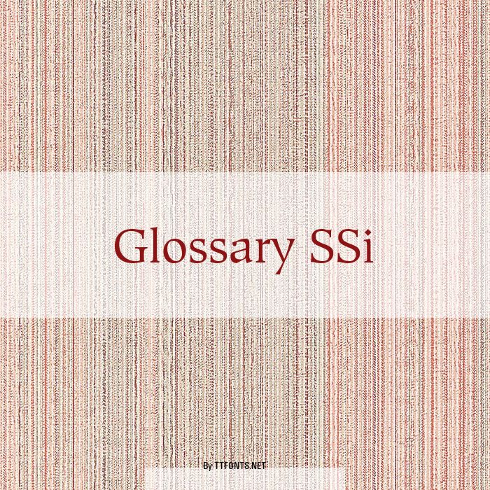 Glossary SSi example