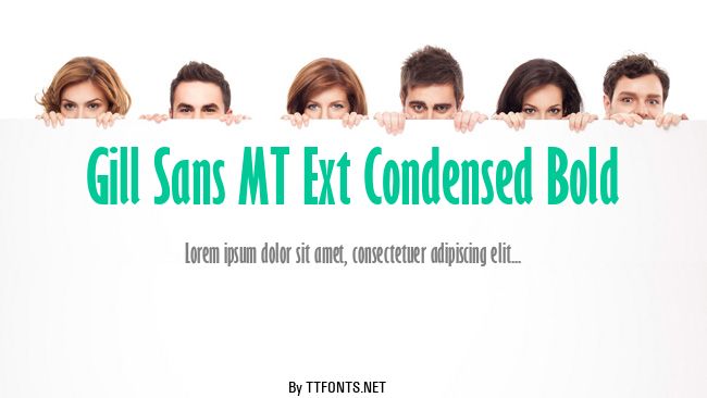 Gill Sans MT Ext Condensed Bold example