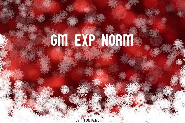 GM Exp Norm example