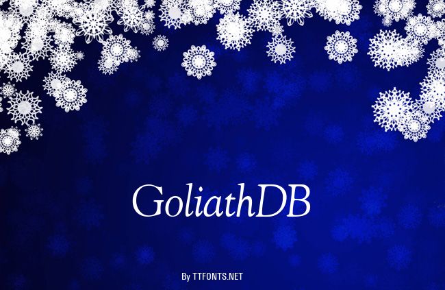 GoliathDB example