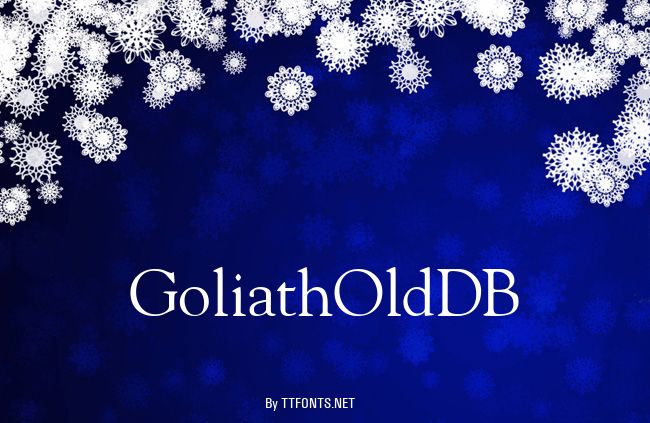 GoliathOldDB example