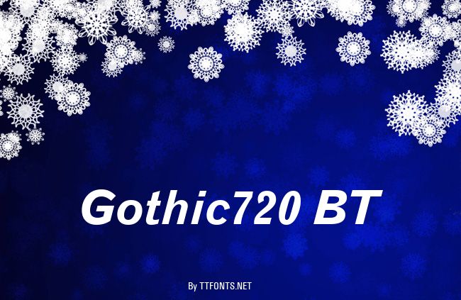 Gothic720 BT example