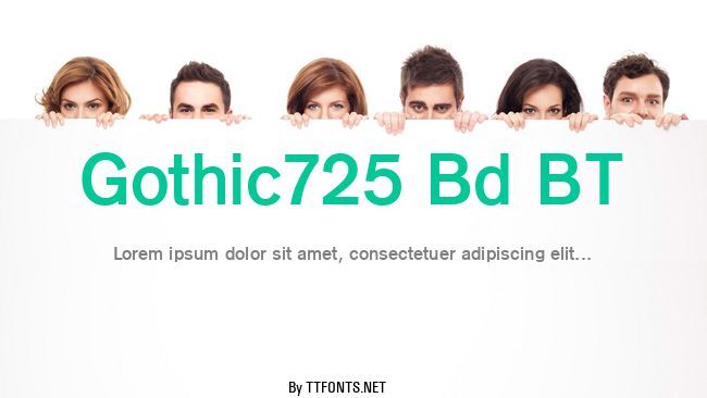 Gothic725 Bd BT example
