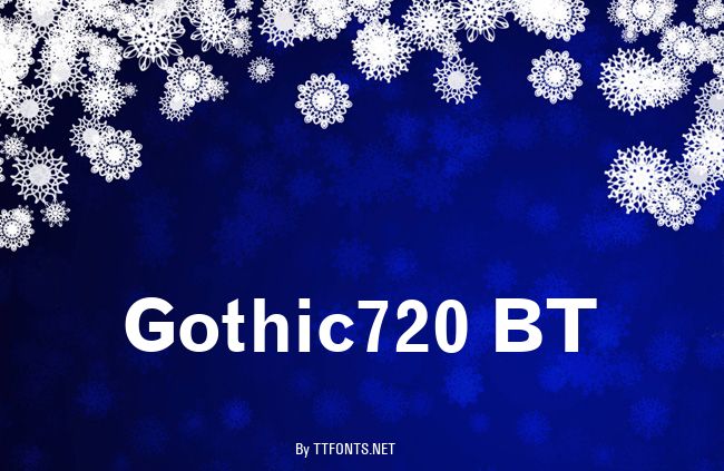 Gothic720 BT example
