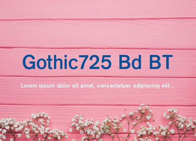 Gothic725 Bd BT example