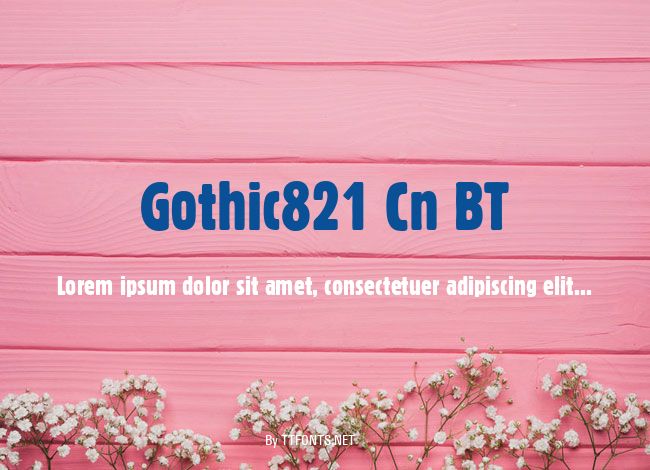 Gothic821 Cn BT example