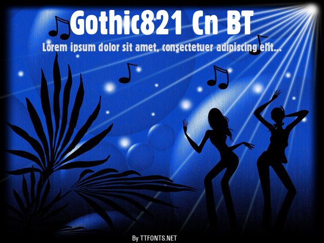 Gothic821 Cn BT example