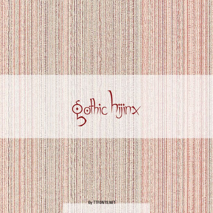 Gothic Hijinx example