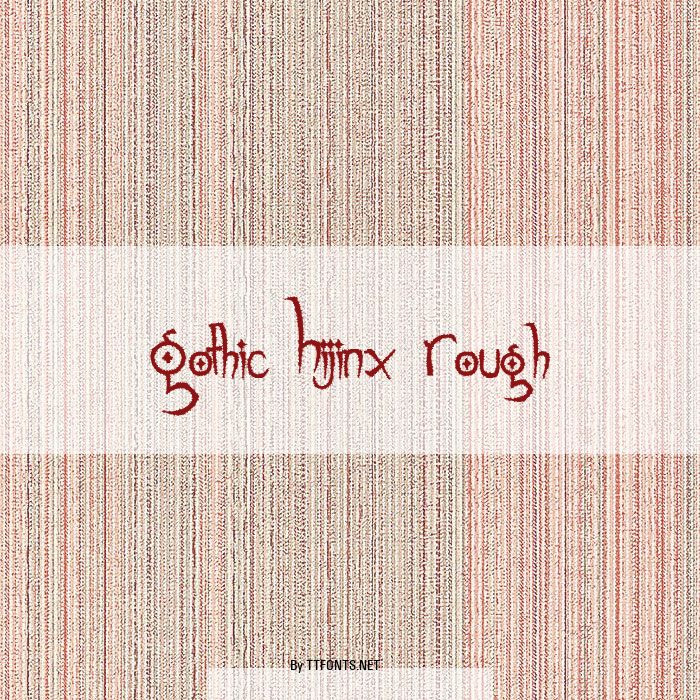 Gothic Hijinx Rough example