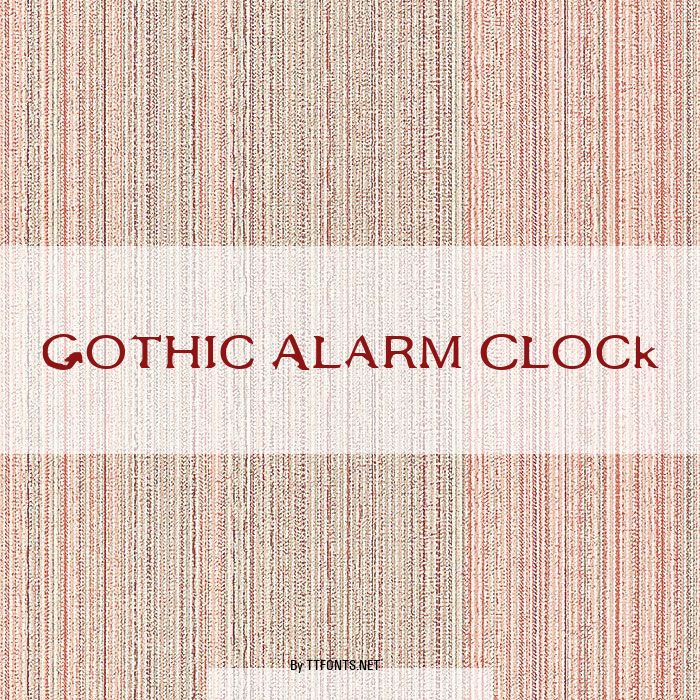 Gothic Alarm Clock example