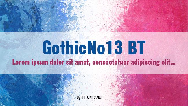 GothicNo13 BT example