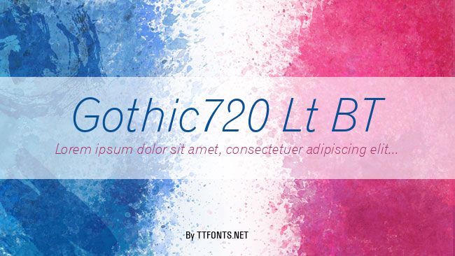Gothic720 Lt BT example