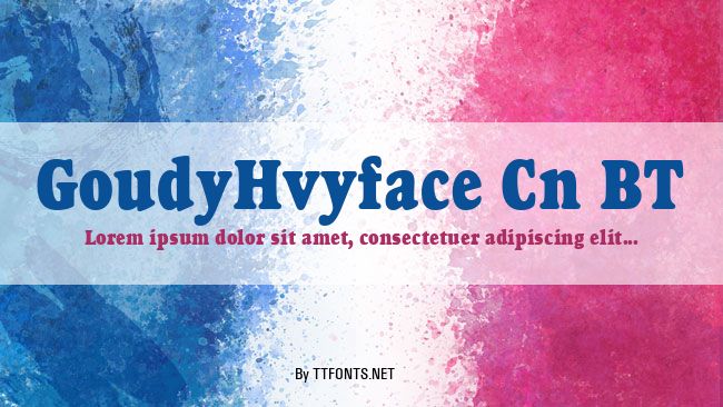 GoudyHvyface Cn BT example