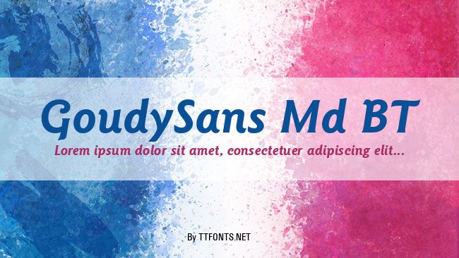GoudySans Md BT example