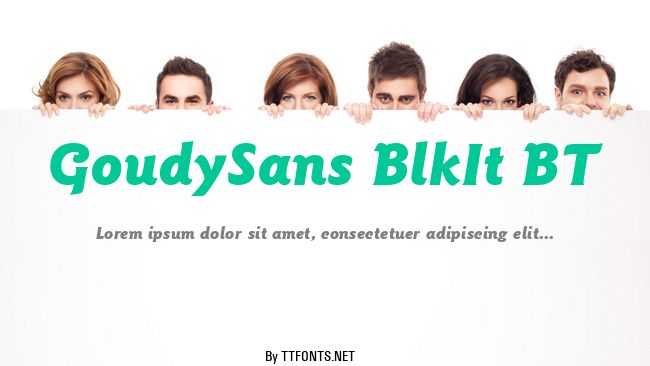 GoudySans BlkIt BT example