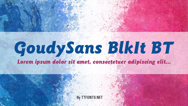 GoudySans BlkIt BT example