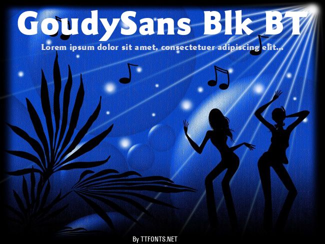 GoudySans Blk BT example