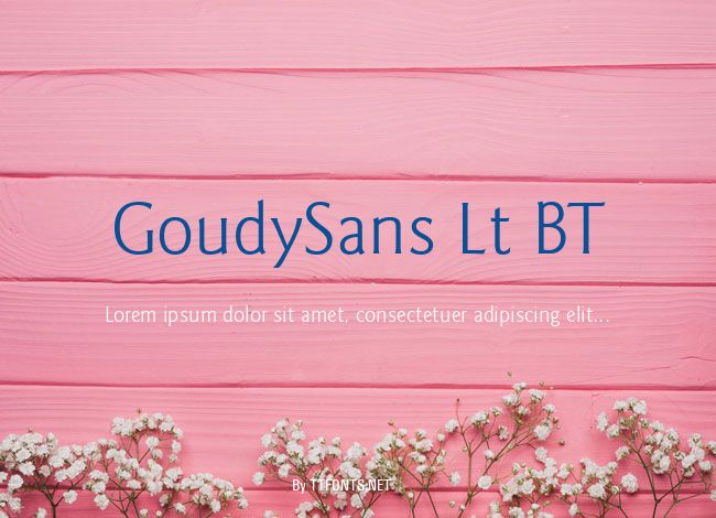 GoudySans Lt BT example