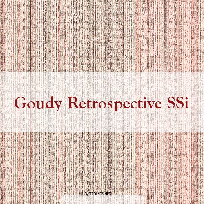 Goudy Retrospective SSi example