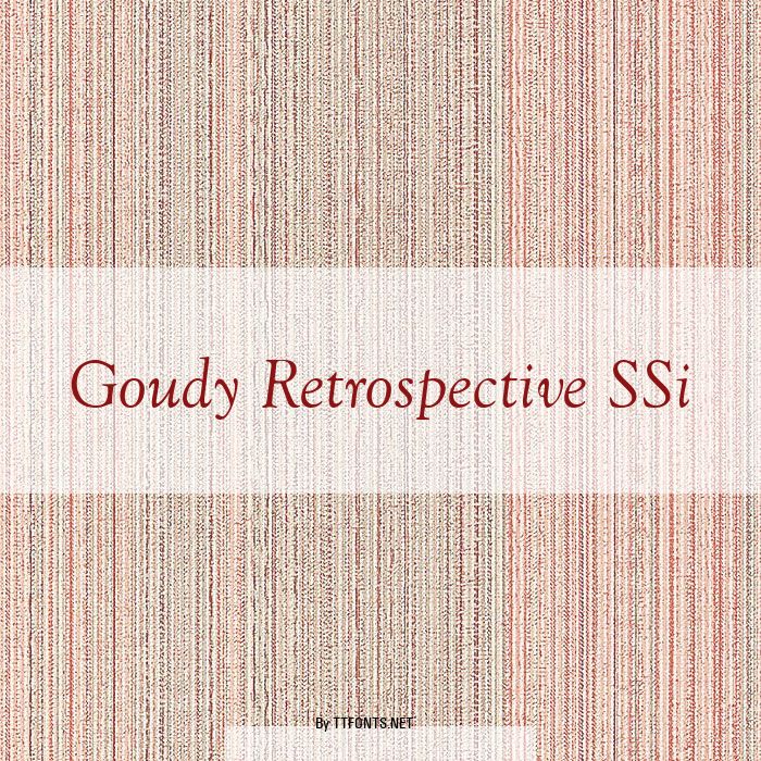 Goudy Retrospective SSi example