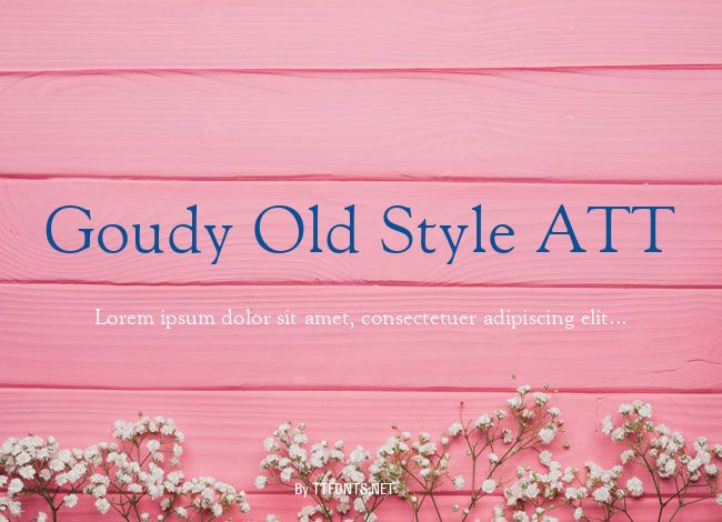 Goudy Old Style ATT example