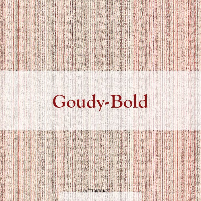 Goudy-Bold example