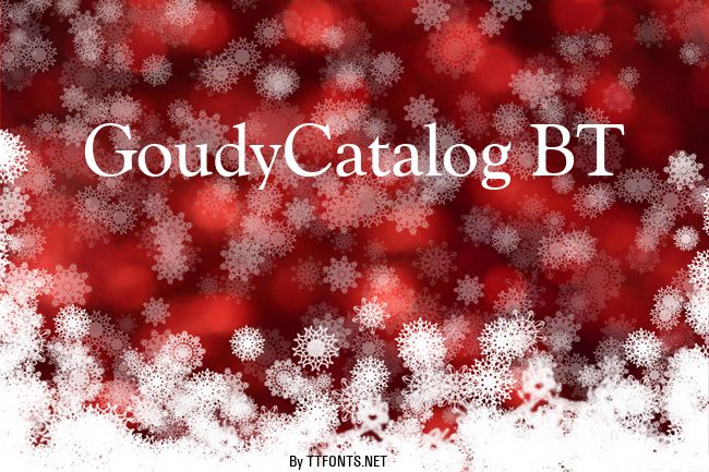 GoudyCatalog BT example