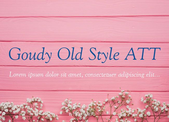 Goudy Old Style ATT example