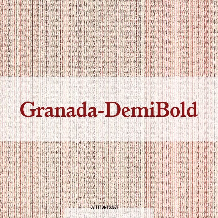 Granada-DemiBold example