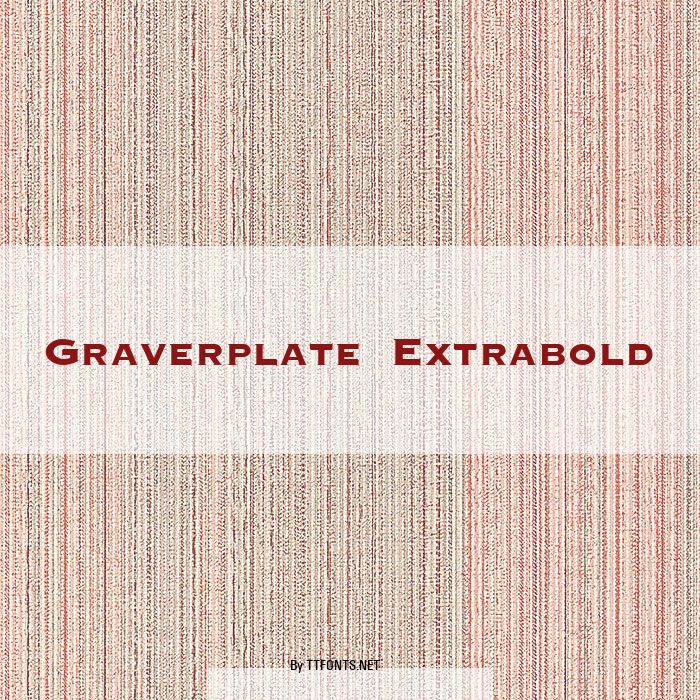 Graverplate Extrabold example