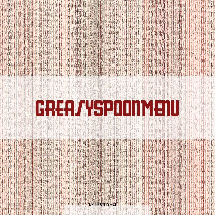 GreasySpoonMenu example