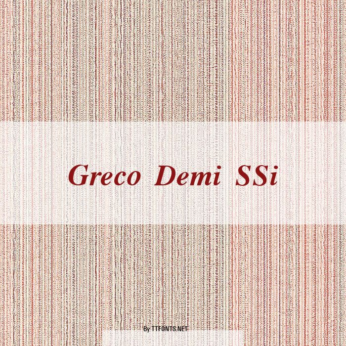 Greco Demi SSi example
