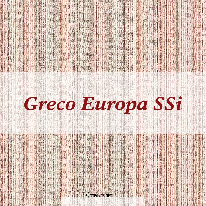 Greco Europa SSi example