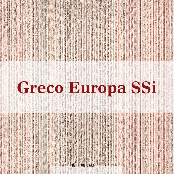 Greco Europa SSi example