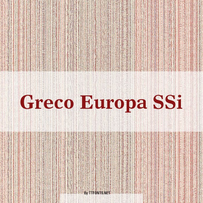 Greco Europa SSi example