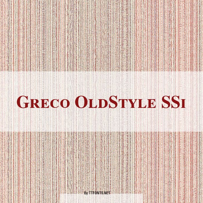 Greco OldStyle SSi example