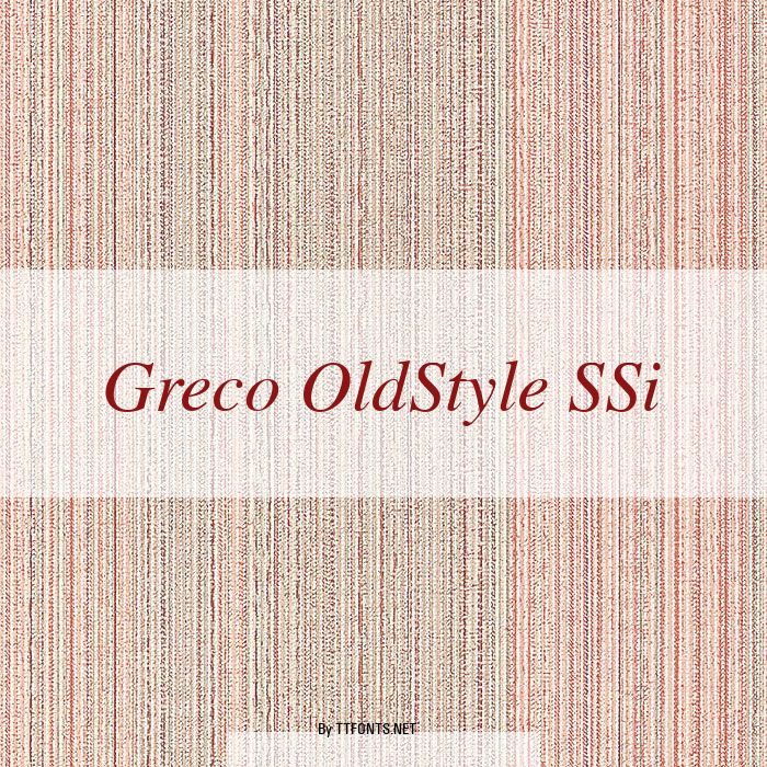 Greco OldStyle SSi example