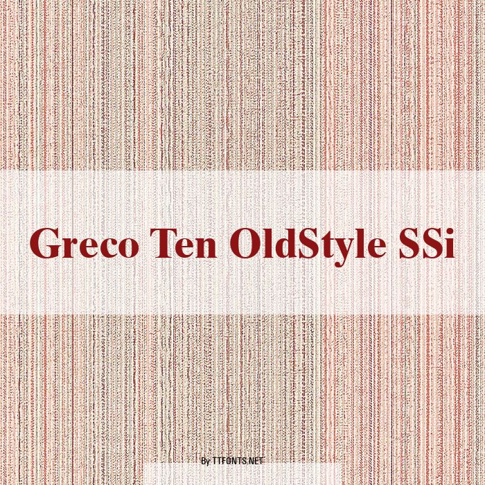 Greco Ten OldStyle SSi example