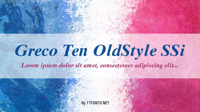 Greco Ten OldStyle SSi example