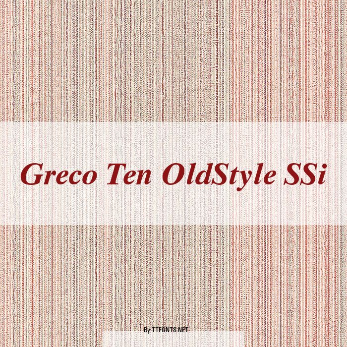 Greco Ten OldStyle SSi example