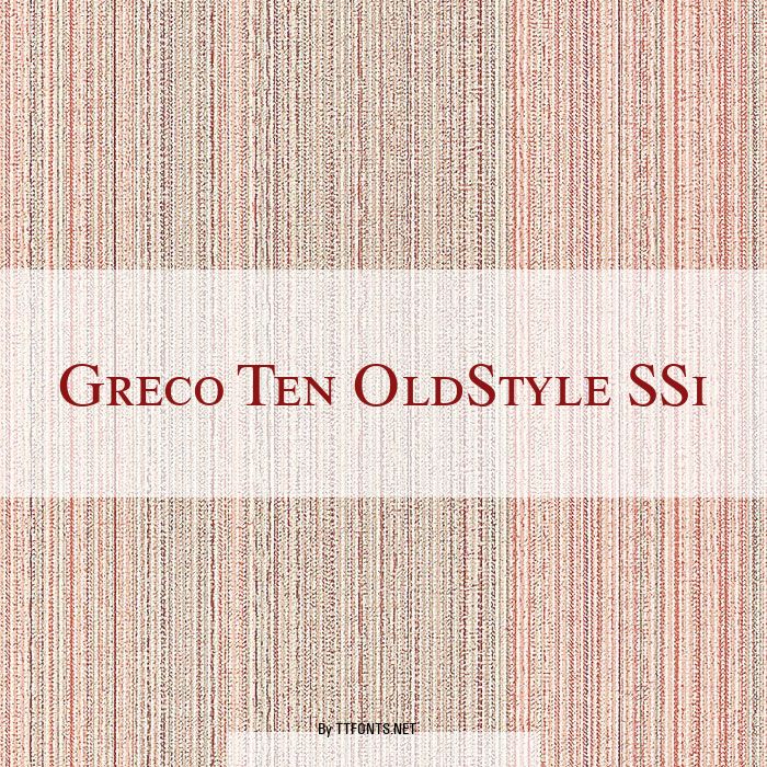 Greco Ten OldStyle SSi example