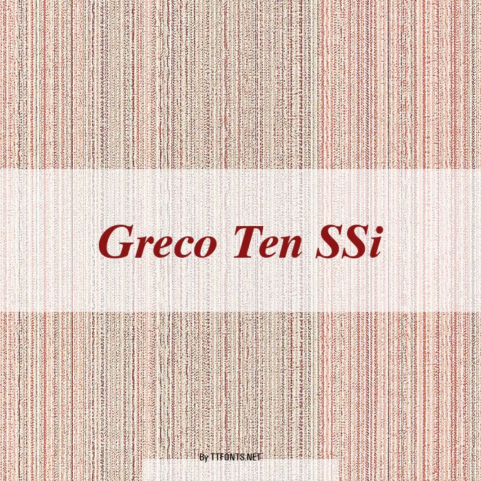 Greco Ten SSi example